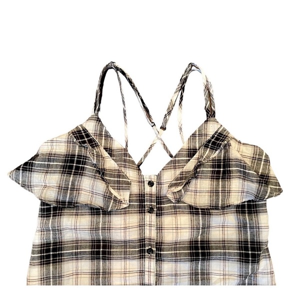 BCBGENERATION,NWOT, LENA, BLACK & WHITE PLAID, SPAGHETTI STRAP,MINI DRESS.SIZE S - Picture 3 of 8